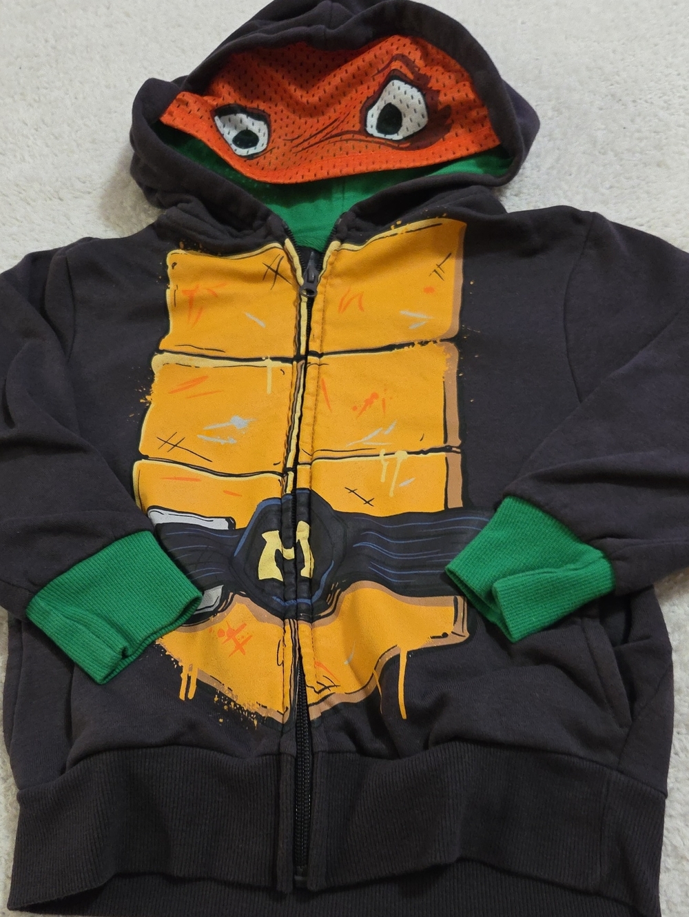 NICKELODEON TEENAGE MUTANT NINJA TURTLES MICHAELANGELO HOODIE SWEATSHIRT
